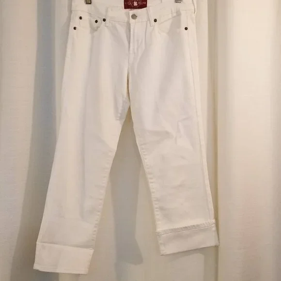 White Sweet'n Crop Cropped Jean Pants 4 | 27 - Picture 2 of 9